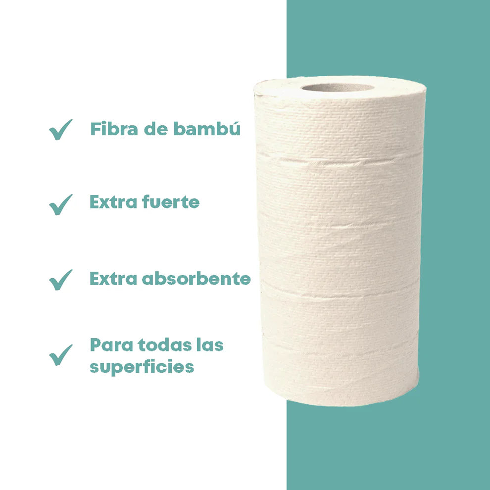 Bamboo Fiber Kitchen Towel – 6 Rolls