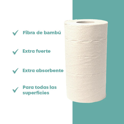 Bamboo Fiber Kitchen Towel – 6 Rolls