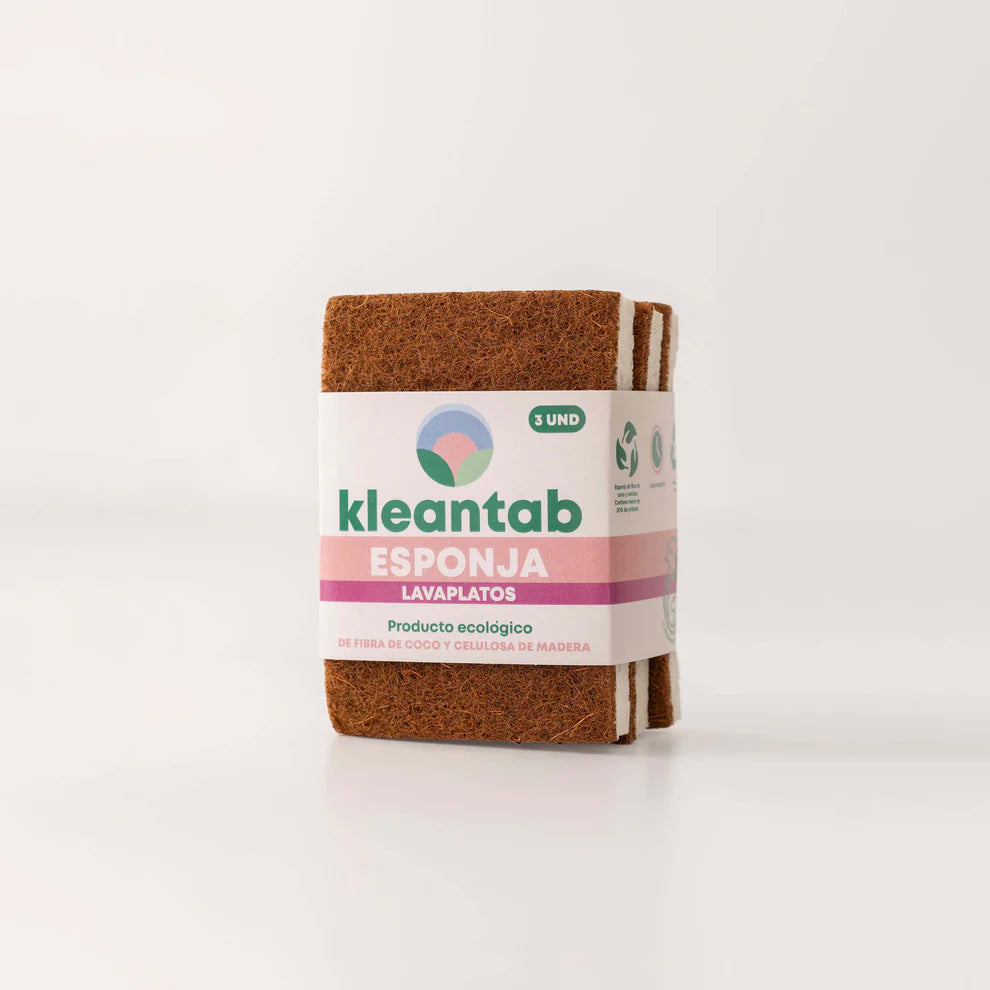 Coconut Fiber Dishwashing Sponge - Not In Packaging - 3 Units